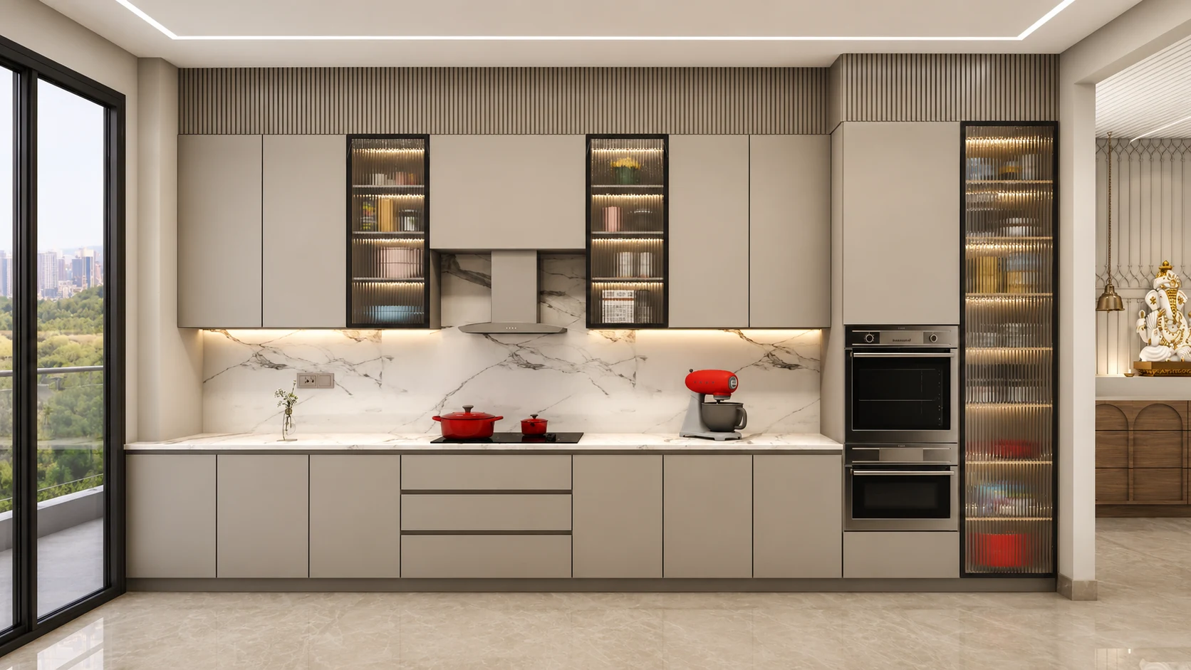 Designer Kitchen Central Park Flower Valley