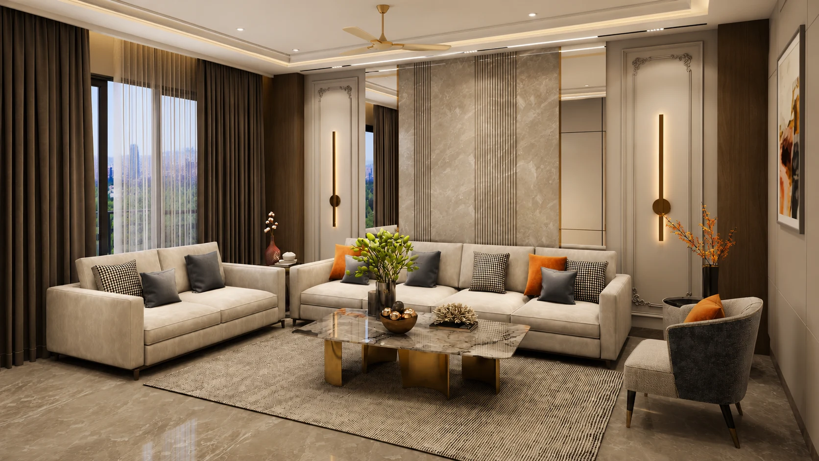 Premium Low Rise Floors South Gurgaon drawing room